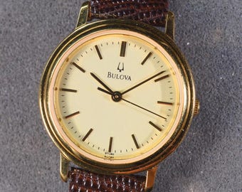Bulova A3 Classic Minimalist Women's Gold-Tone Quartz Dress Watch
