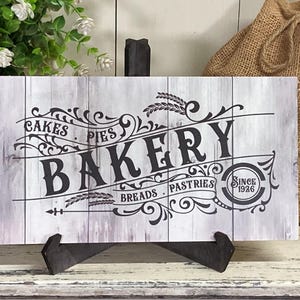 cakes pies bakery sign, bakery business sign, bakery shop sign, bakery wall sign, bakery kitchen wall, bakery restaurant sign