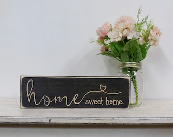 home sweet home sign, home sweet home, home sign, wood sign, home decor, farmhouse sign, rustic home decor, rustic wood sign, wooden sign