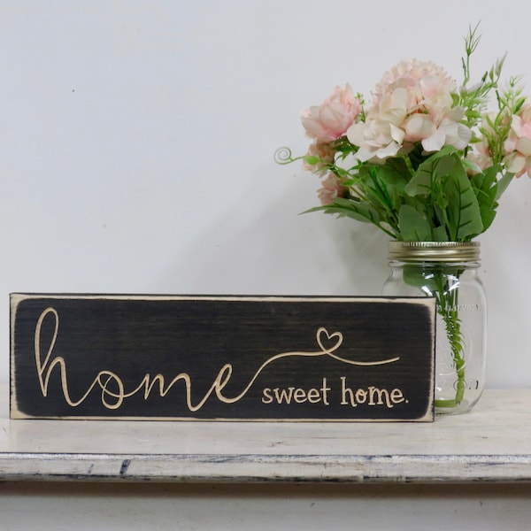 home sweet home sign, home sweet home, home sign, wood sign, home decor, farmhouse sign, rustic home decor, rustic wood sign, wooden sign