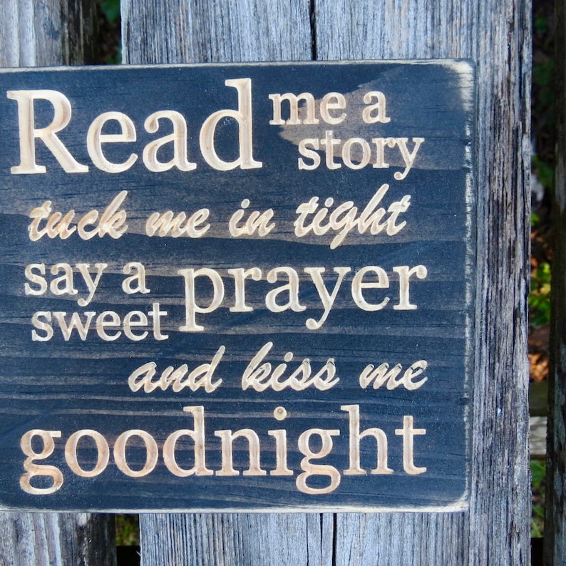Read Me a Story Tuck Me in Tight Sign Say a Sweet Prayer - Etsy