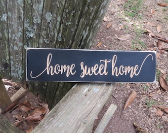 home sweet home sign, home sweet home, home sign, wood sign, home decor, farmhouse sign, rustic home decor, rustic wood sign, wooden sign