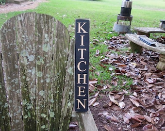 vertical kitchen sign lightly distressed
