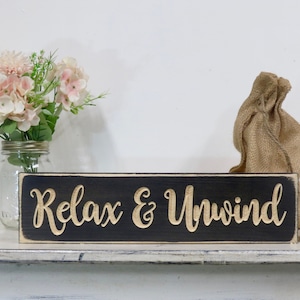 relax sign, relax soak unwind, relax, bathroom sign, rustic bathroom sign, relax wall decor, relax wood sign, home sign, bath signs