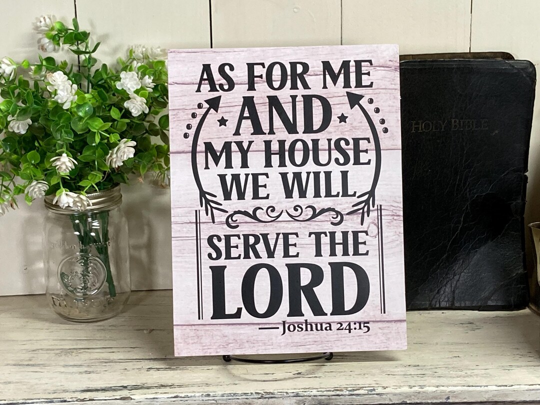As for Me and My House We Will Serve the Lord Wood Sign, God's Grace ...