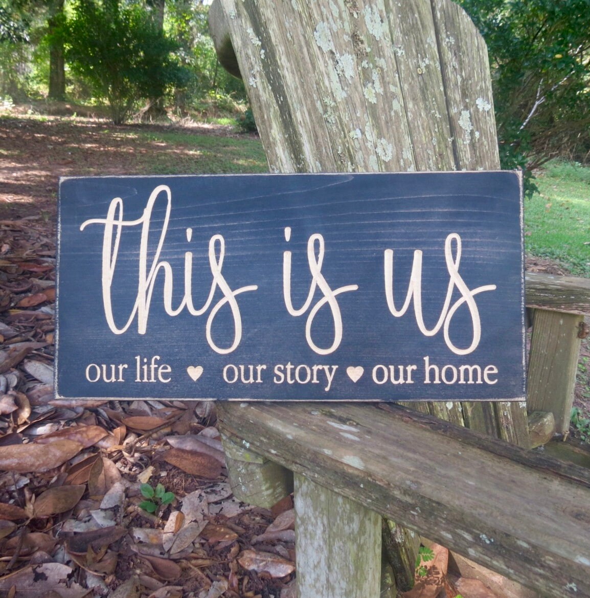 This is us sign this is us farmhouse decor wood sign Etsy