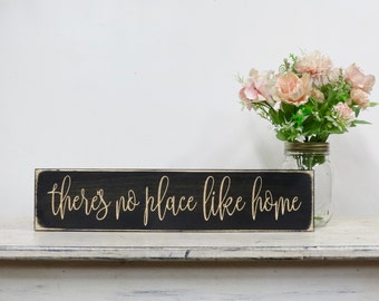 there's no place like home sign, there's no place, no place like home, like home, home decor, home sign, wood sign, home, housewarming