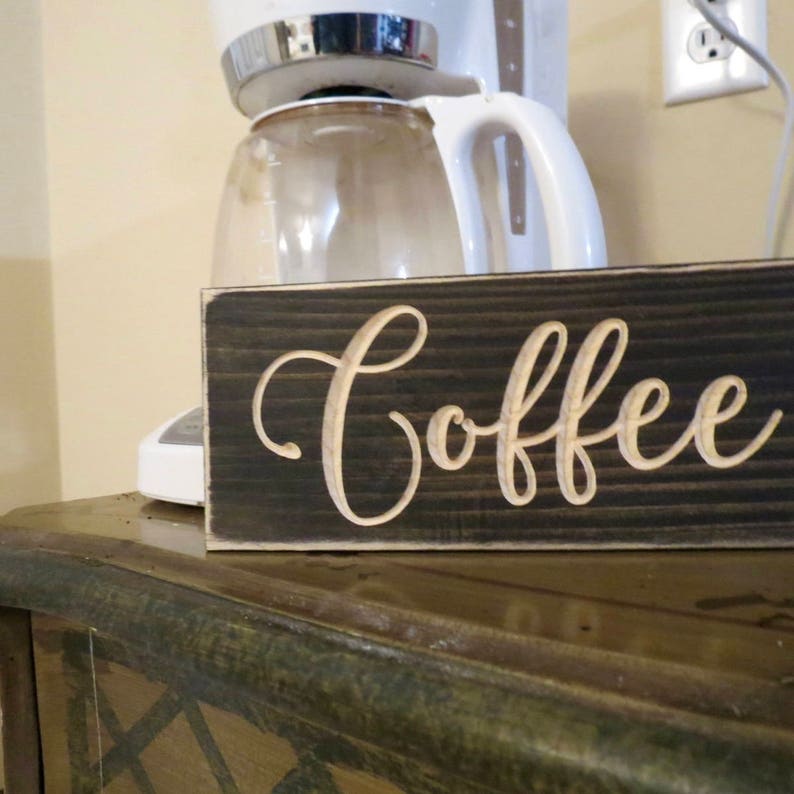 Coffee Bar Sign Kitchen Wall Decor Home and Living Home Etsy
