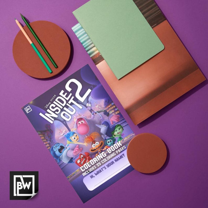 Inside Out 2 Coloring Book 25 Pages - Etsy
