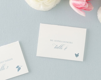 ASHLEY | Calligraphy Printed Escort Cards or Place Cards for a Formal  Wedding | Reception Name Seating Cards | Flat or Folded
