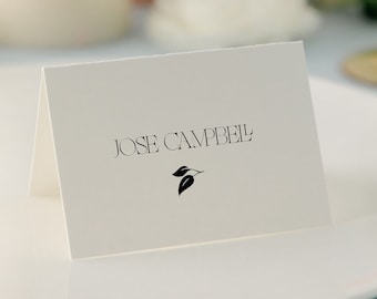 RENEE | Modern Wedding Place Cards, Printed Escort Cards, Minimalist Name Cards Wedding, Classic Wedding Place Card