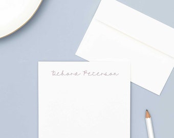 Elegant Script Custom Letter Writing Stationery Set | Simple Personalized Stationary Gift | Personal Letter Set | DEBORAH