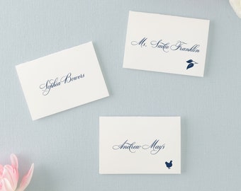 Printed Wedding Place Cards in an Elegant Script Calligraphy Font  | Flat or Folded Reception Name Seating Cards |  Daphne