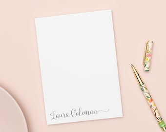 Whimsical Script Personalized Notepad, Graduation Gift Calligraphy Notepad, Custom Stationary, Personalized Stationery Gift Set | MEREDITH