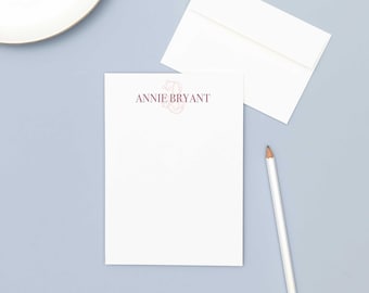 Sophisticated Letter Writing Stationery Set, Personalized Gift, Custom Letter Set, Elegant Monogram | ANNIE