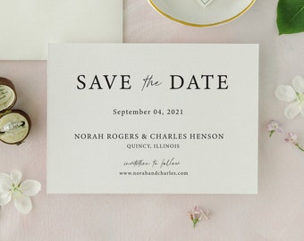 Timeless, Classic  Save the Date Card | Norah