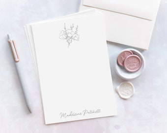 Personalized Letter Writing Stationery Set | Customized Gift | Custom Letter Set | Fall Bouquet