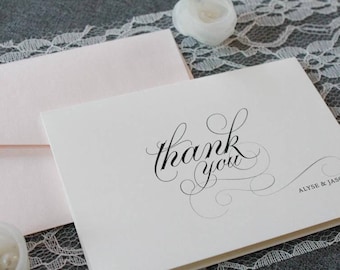 wedding thank you cards etsy