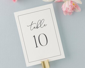 Simple Wedding Table Numbers, Modern Table Numbers for Wedding, Custom Printed Table Numbers, 5x7" or 4.25x5.5" | Molly