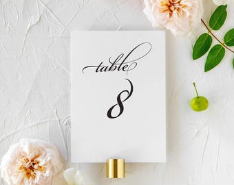 Vintage Glam - Table Numbers - 5x7" or 4x6" | White or Ivory | Mikah