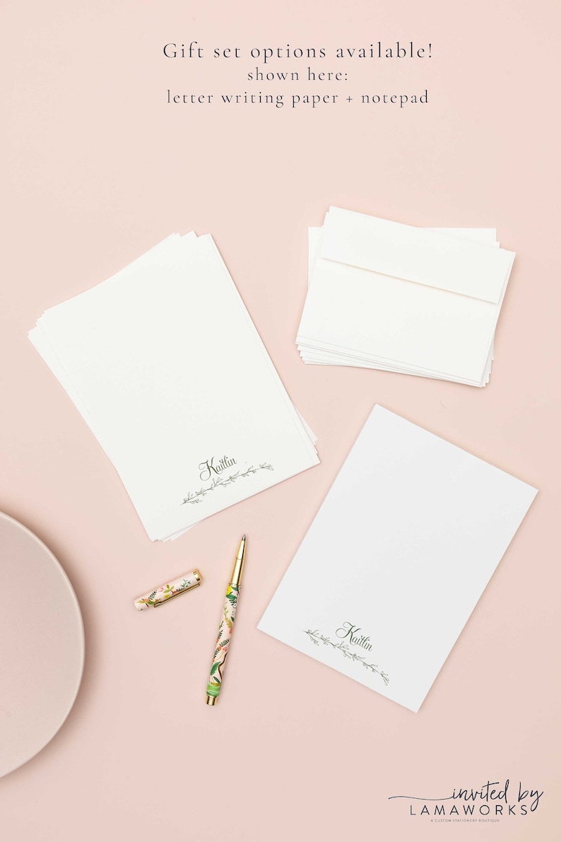 Elegant Letter Writing Stationery Set | Personalized Gift | Custom ...