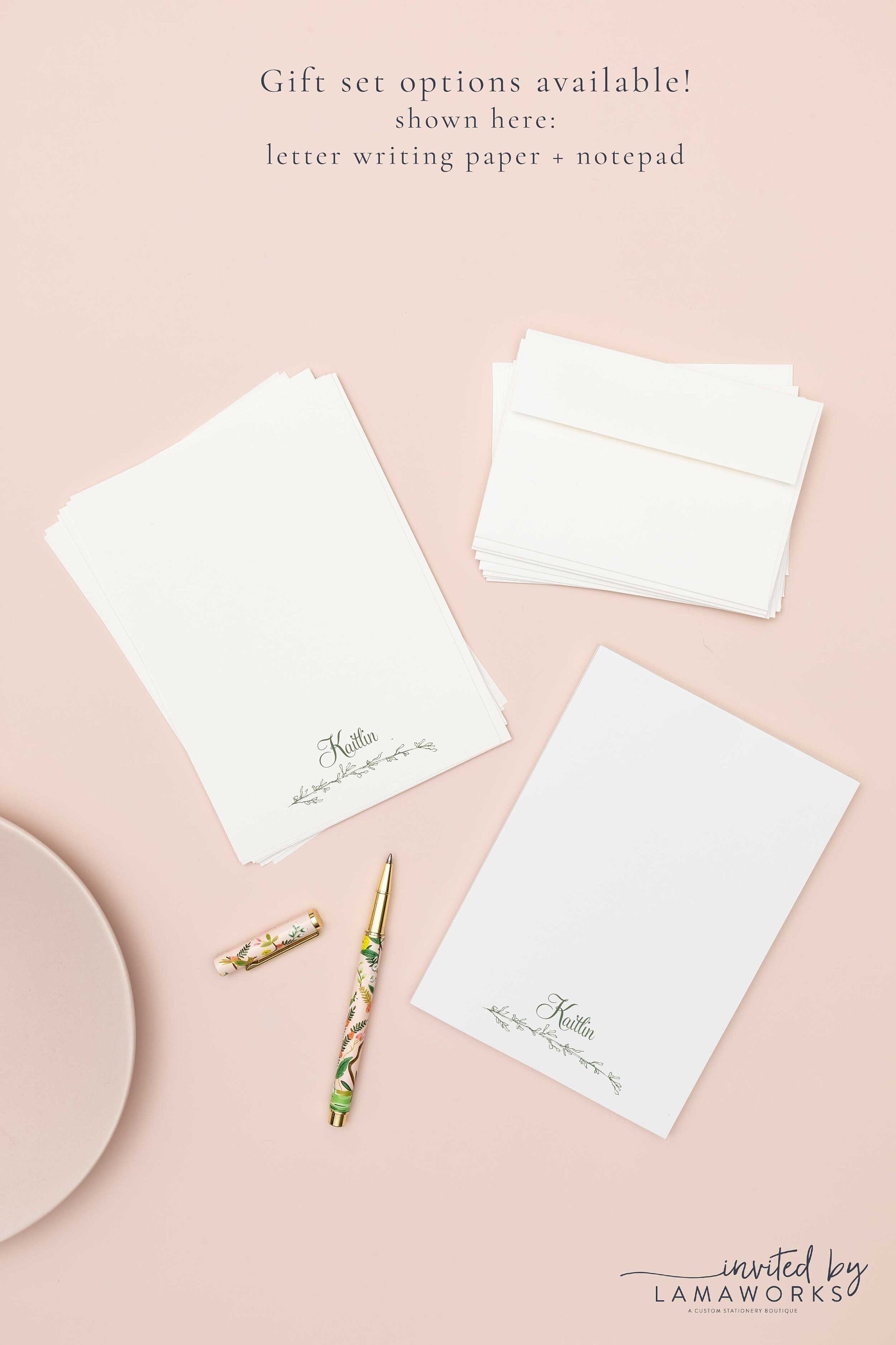 Elegant Letter Writing Stationery Set | Personalized Gift | Custom ...