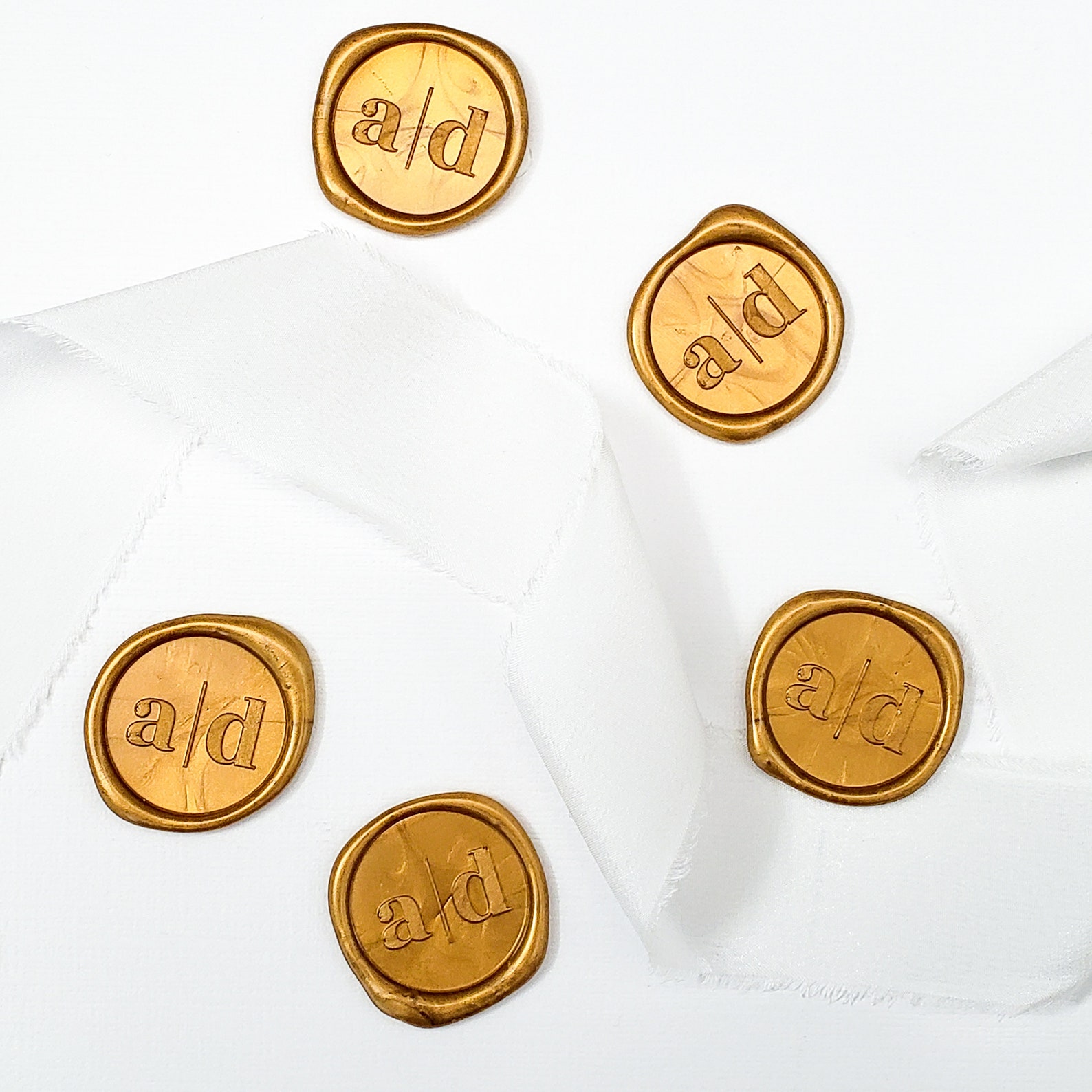 Custom Gold Self Adhesive Wax Seal 1 Diameter Your Etsy