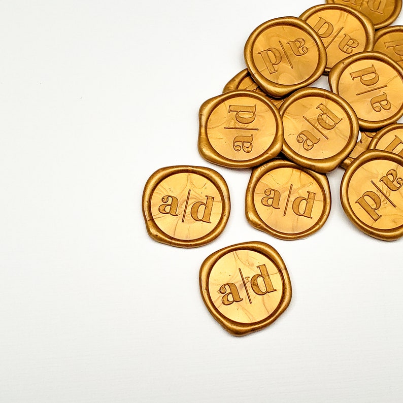 Custom Gold Self Adhesive Wax Seal 1 Diameter Your Etsy