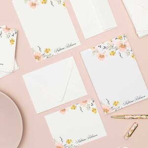 Sophisticated Watercolor Floral Letter Writing Stationery Set ...
