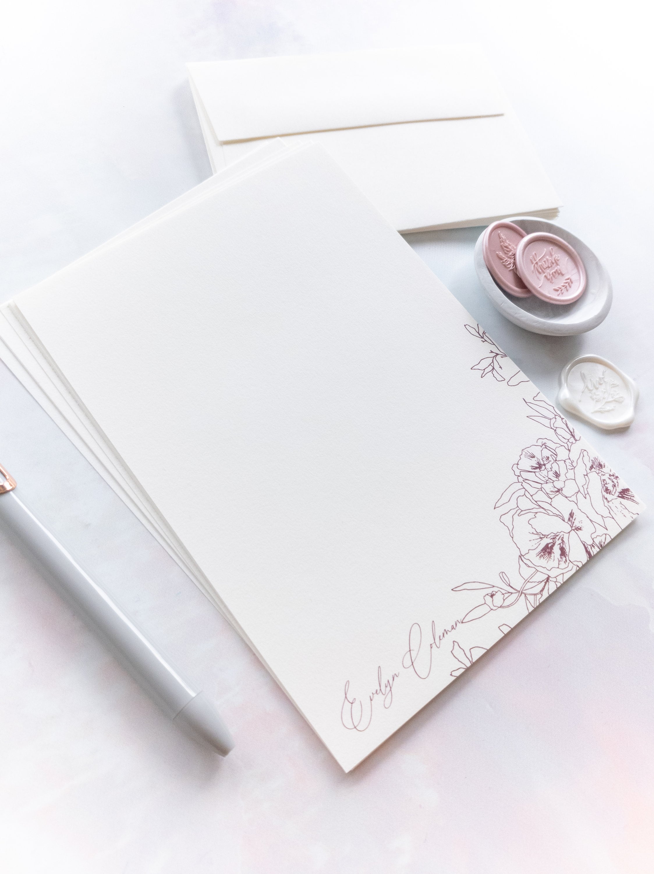 Sophisticated Letter Writing Stationery Set Personalized Etsy UK