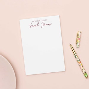 From the Desk of Notepad, Personalized Notepad, Teacher Gift, Coworker ...