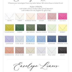 the color guide for envelopes and envelopes