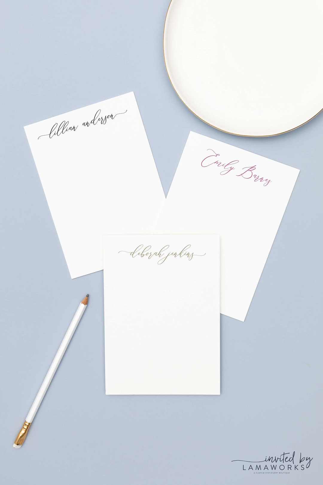 Personalized Simple Personalized Notepad With Simple Script, Personalized Note Pad ...