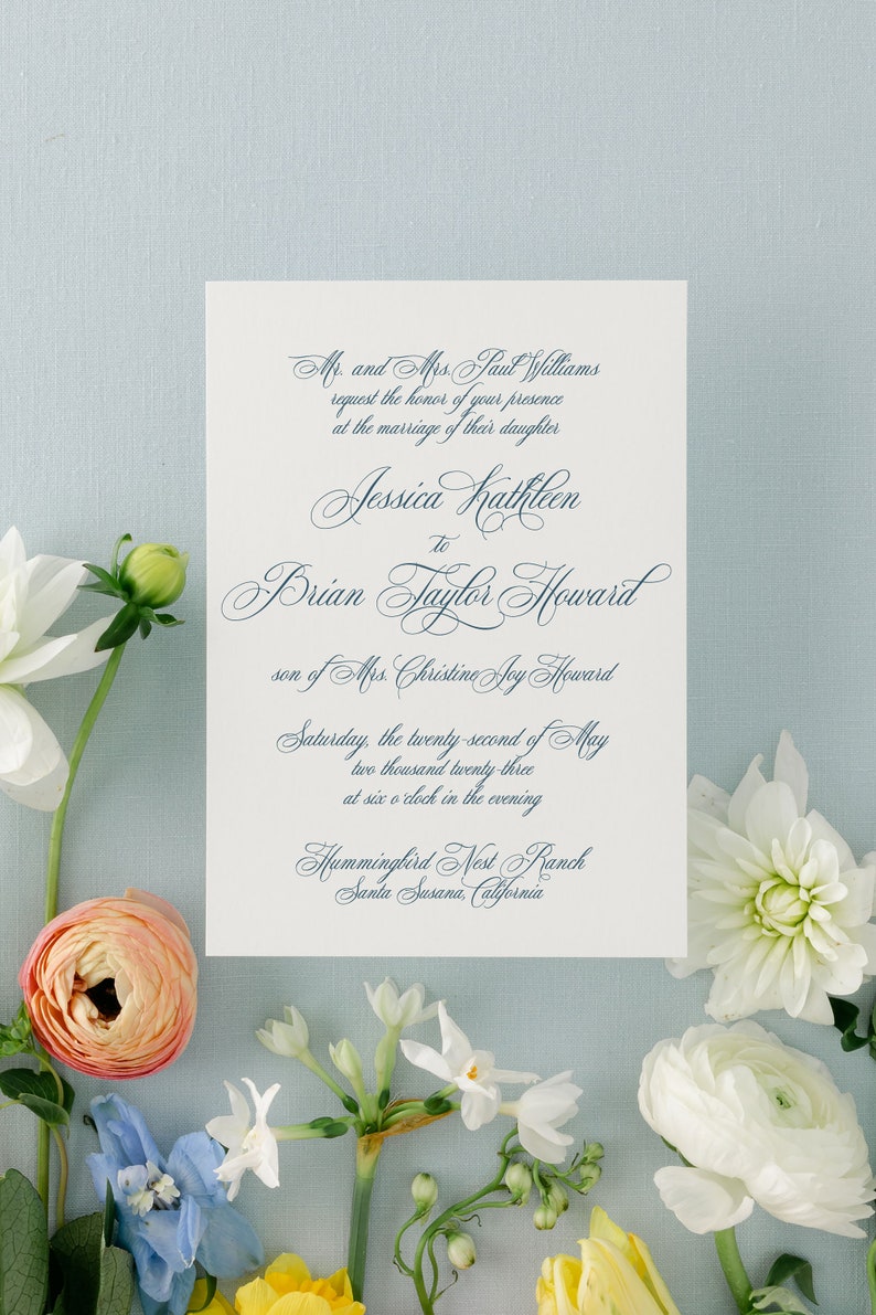 traditional-calligraphy-wedding-invitation-suite-classic-etsy