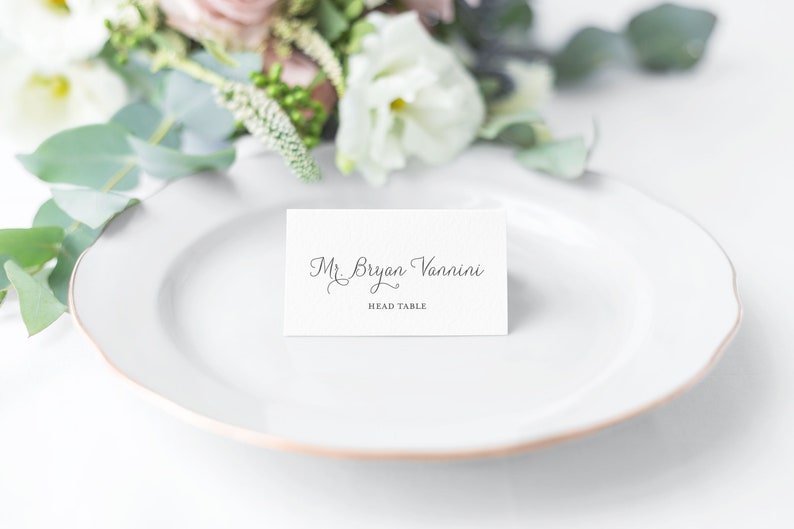 Wedding Name Cards Allison Wedding Escort Cards Jessica Seating Cards Pretty Calligraphy Place Cards Formal Table Place Cards