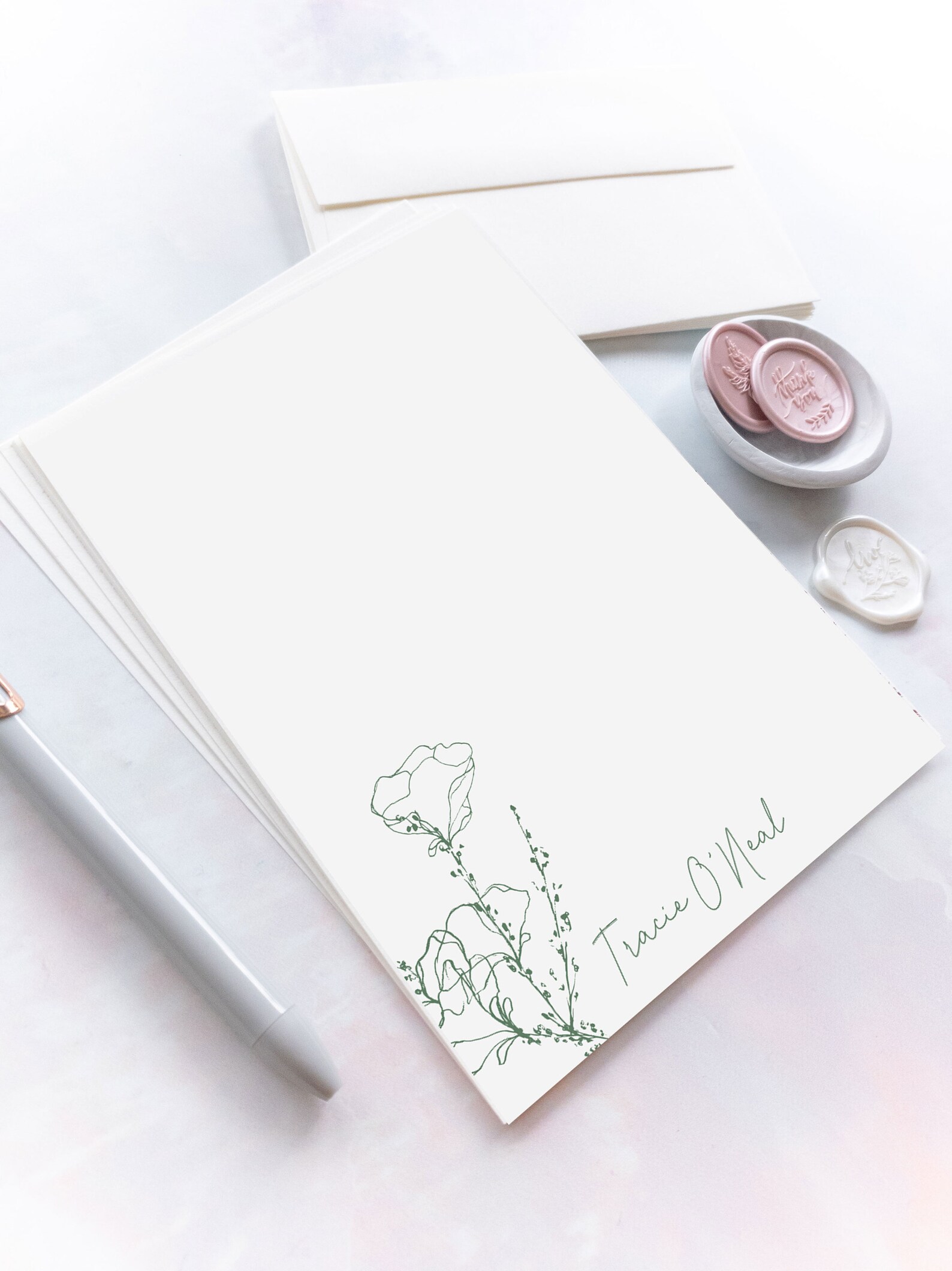 Personalized Letter Writing Stationery Set Customized Gift Etsy