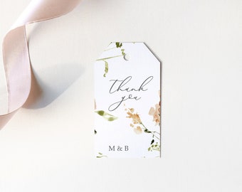 MELISSA | Pink Wildflower Floral Personalized Gift Tag Set | Floral Custom Gift Tags | Family Gift Tags | Printed Gift Tags