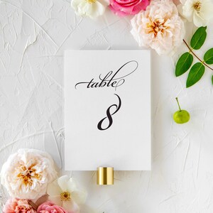 Vintage Glam - Table Numbers - 5x7&quot; or 4x6&quot; | White or Ivory | Mikah