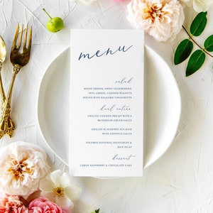 Modern Calligraphy Wedding Menu | Ari