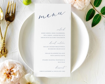 Modern Calligraphy Wedding Menu | Ari