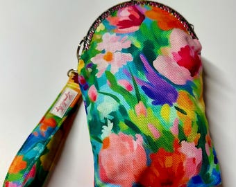 Akwarelowa żółta piłka Kisslock Wristlet