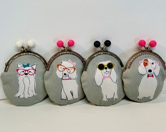 Coin Purses in Puppy Cuteness ONLY Puppy Maltese Available