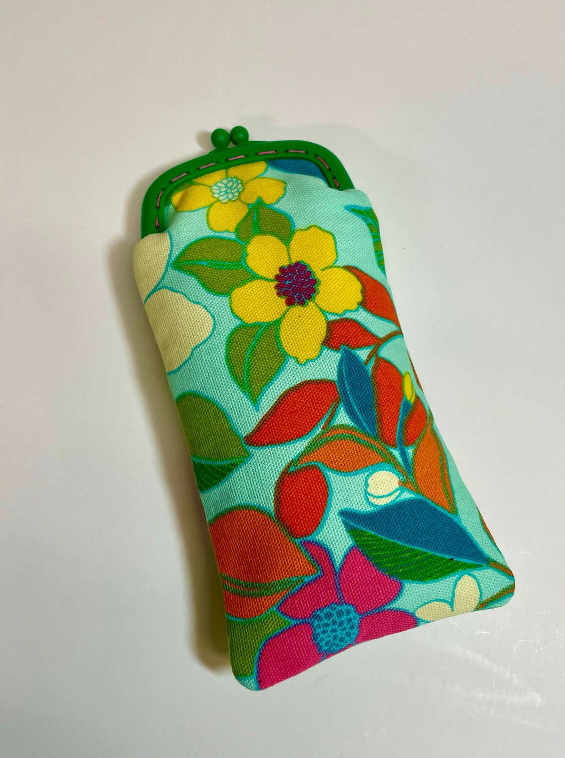 Green Small Eyeglass Case Etsy