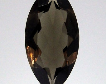 high quality 068-009-003 27.85 carat faceted oval Smoky Quartz focal point bead