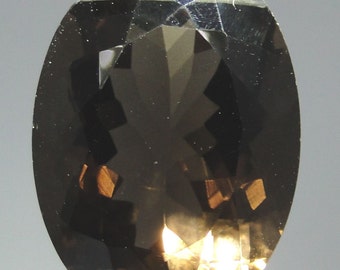 high quality 068-009-003 27.85 carat faceted oval Smoky Quartz focal point bead