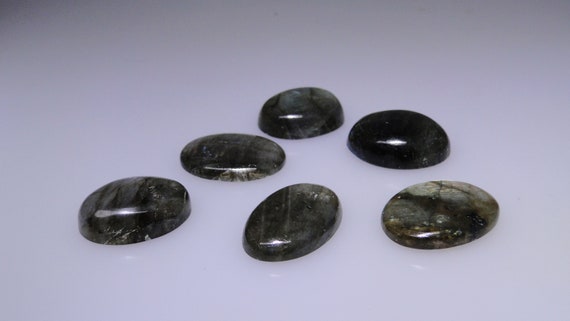 111.98 carats total 051-10-107 Group of six Labradorite oval cabochons
