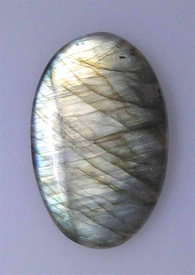 lower dome 49.46 cts 043-10-237 execellent mostly gold color flash Labradorite oval cab