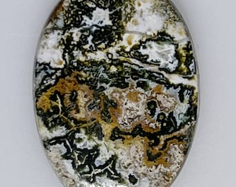 Colorful Ocean Druzy oval cabochon, lots of orbs and patterns, 31.57 carats      046-10-014