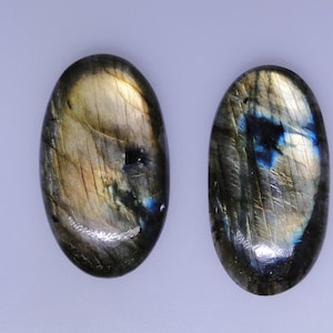 111.98 carats total 051-10-107 Group of six Labradorite oval cabochons