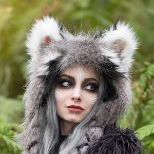 Raccoon Trash Panda Soft Sculpture Ear Hat